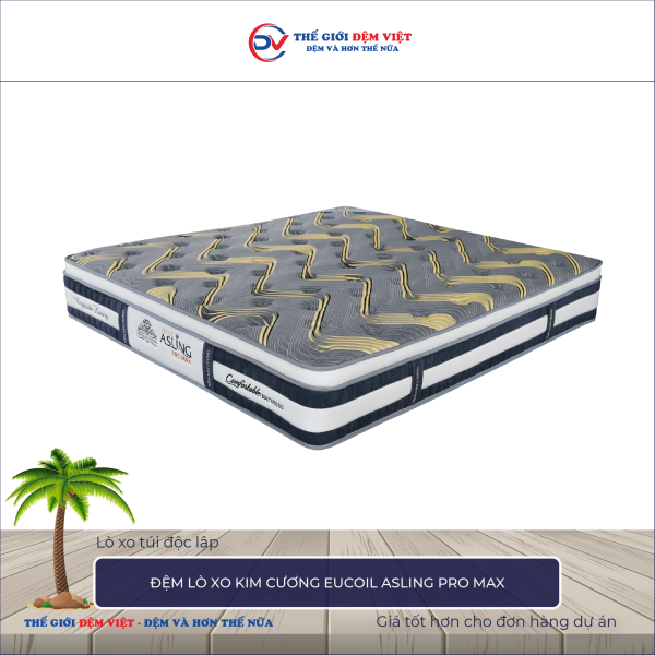 Đệm lò xo Kim Cương Eucoil Asling Pro Max 1